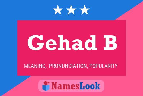 Gehad B Name Poster