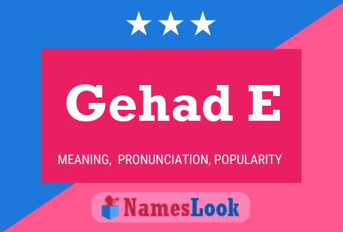 Gehad E Name Poster