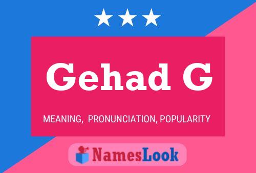 Gehad G Name Poster