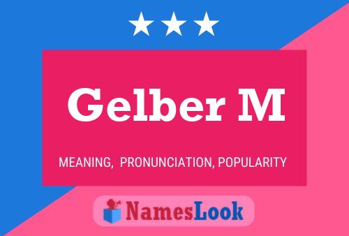 Gelber M Name Poster