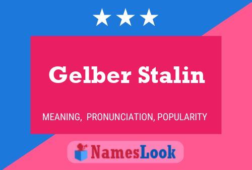 Gelber Stalin Name Poster