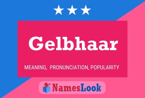 Gelbhaar Name Poster