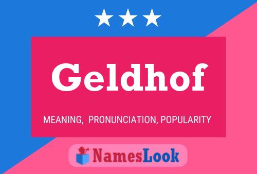 Geldhof Name Poster