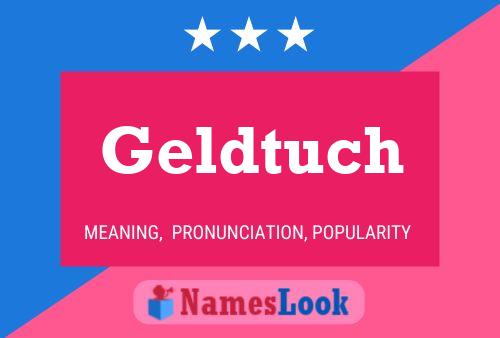 Geldtuch Name Poster