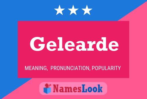 Gelearde Name Poster