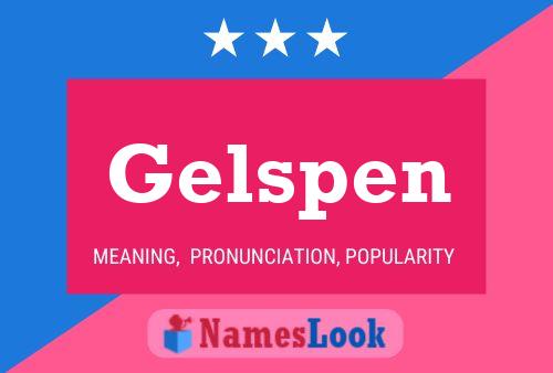 Gelspen Name Poster