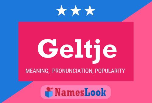 Geltje Name Poster