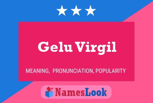 Gelu Virgil Name Poster