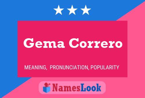 Gema Correro Name Poster