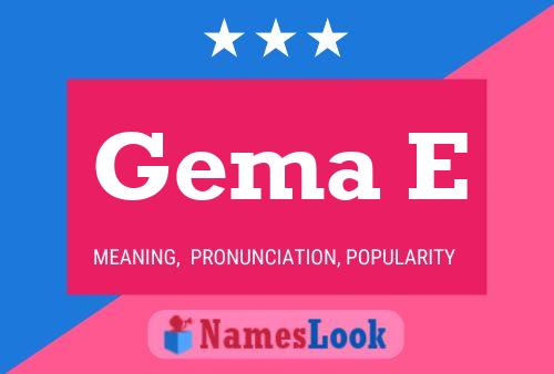 Gema E Name Poster