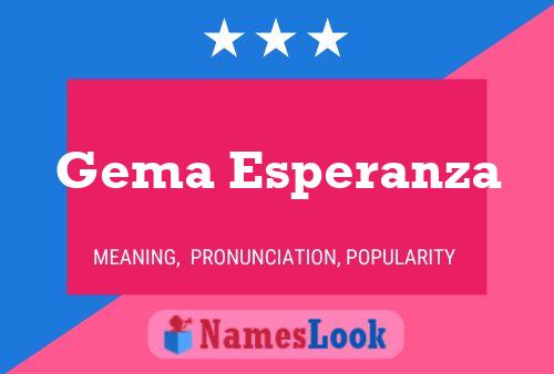 Gema Esperanza Name Poster