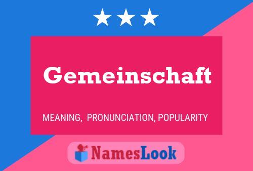 Gemeinschaft Name Poster