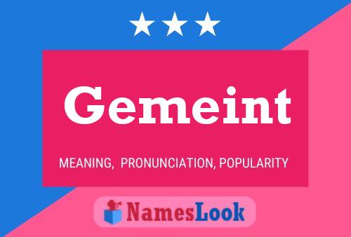 Gemeint Name Poster