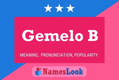 Gemelo B Name Poster