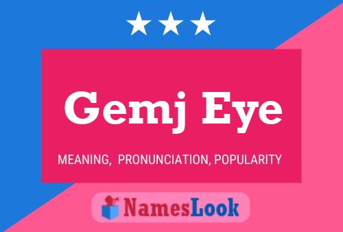 Gemj Eye Name Poster