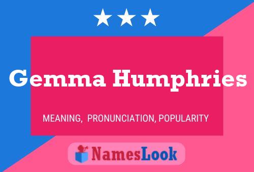 Gemma Humphries Name Poster