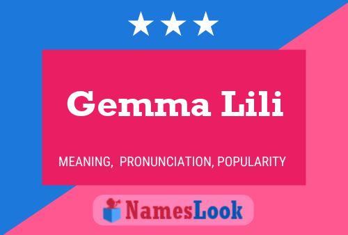 Gemma Lili Name Poster