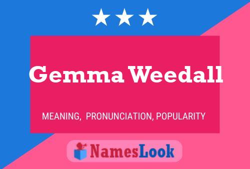 Gemma Weedall Name Poster