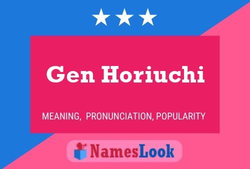 Gen Horiuchi Name Poster