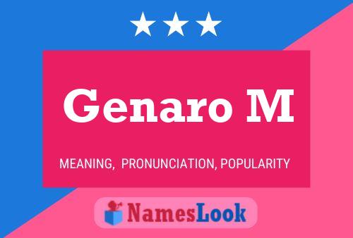 Genaro M Name Poster