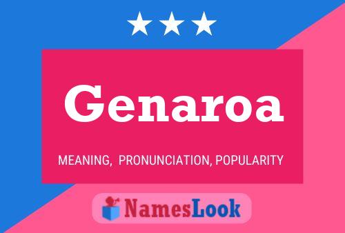 Genaroa Name Poster