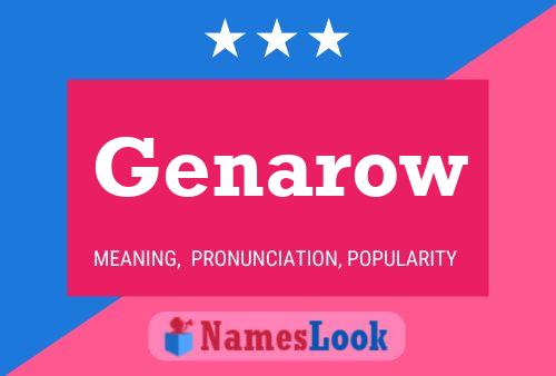 Genarow Name Poster