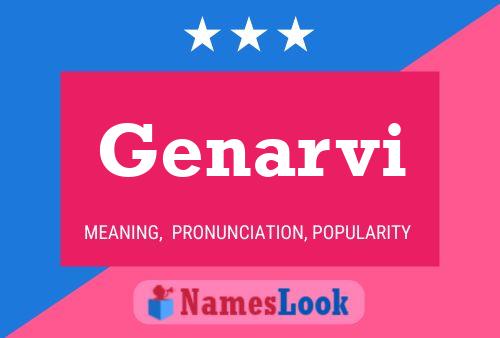 Genarvi Name Poster