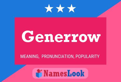 Generrow Name Poster