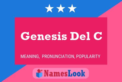 Genesis Del C Name Poster