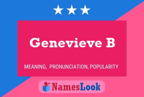 Genevieve B Name Poster