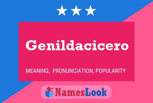 Genildacicero Name Poster