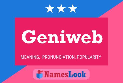 Geniweb Name Poster