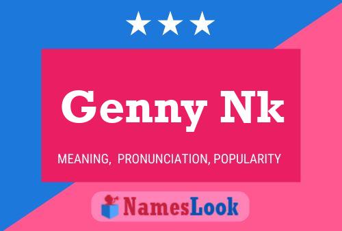 Genny Nk Name Poster