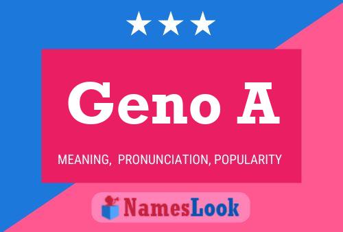 Geno A Name Poster