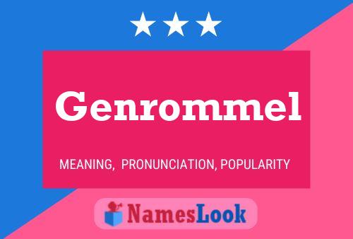 Genrommel Name Poster