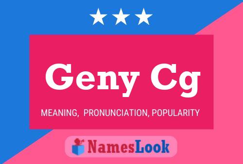 Geny Cg Name Poster