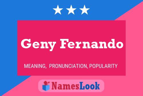 Geny Fernando Name Poster