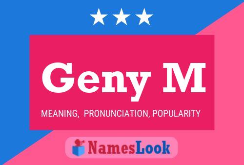 Geny M Name Poster