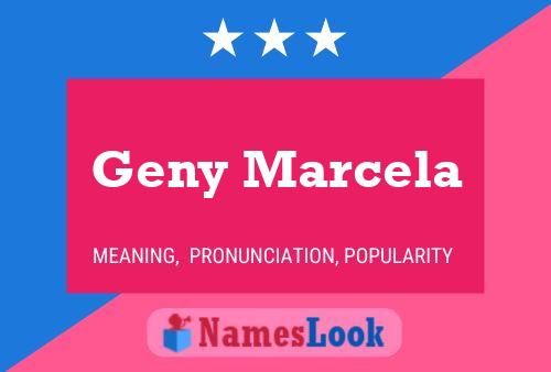 Geny Marcela Name Poster