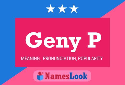 Geny P Name Poster