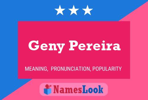 Geny Pereira Name Poster