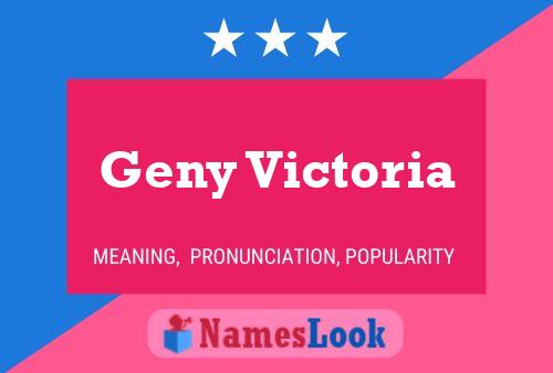 Geny Victoria Name Poster