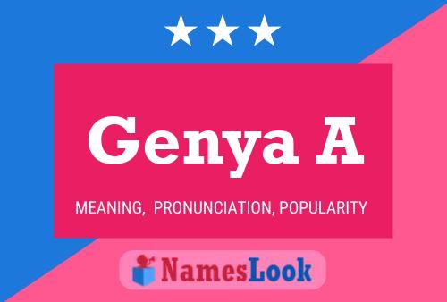 Genya A Name Poster