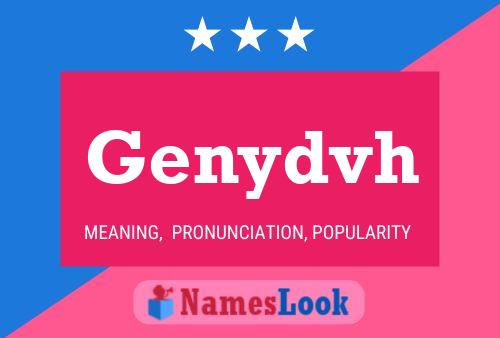 Genydvh Name Poster