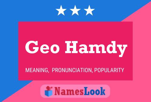 Geo Hamdy Name Poster