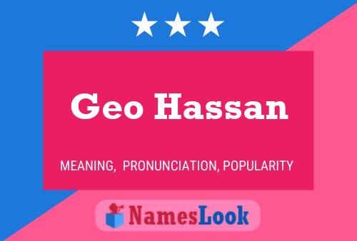 Geo Hassan Name Poster