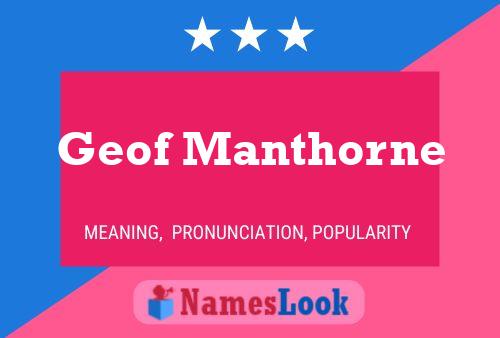 Geof Manthorne Name Poster