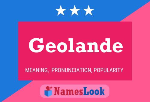 Geolande Name Poster