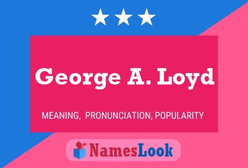 George A. Loyd Name Poster