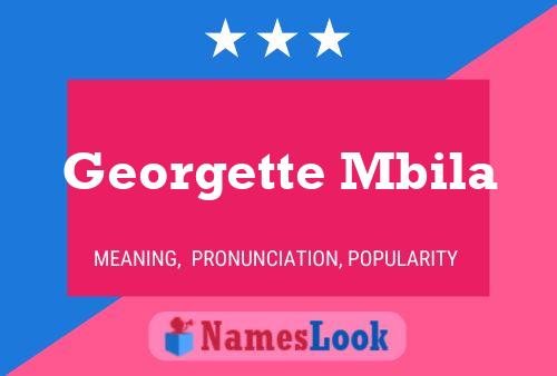 Georgette Mbila Name Poster